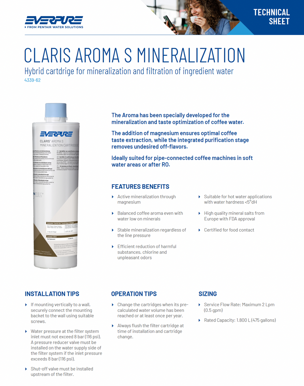 Claris Aroma Replacement Water Filter