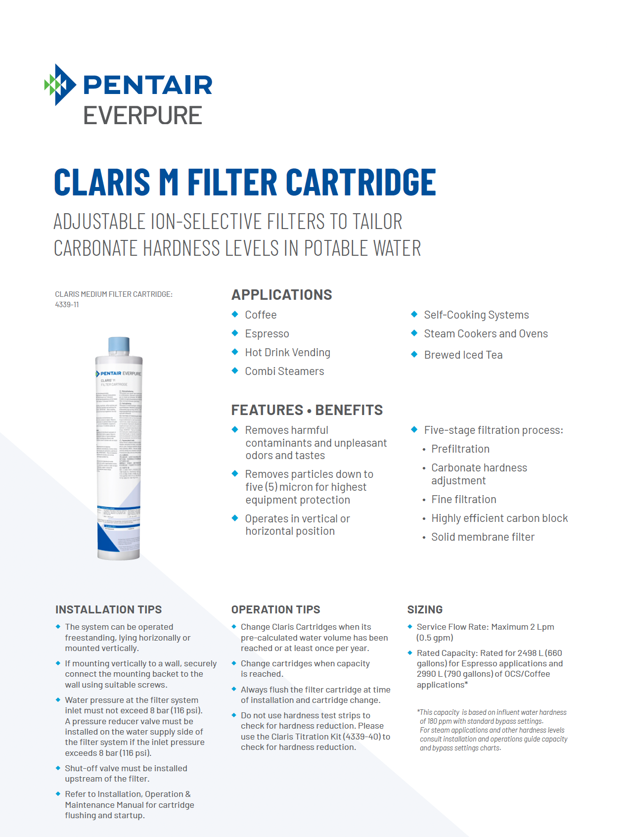 Everpure® Claris Medium Filter Cartridge