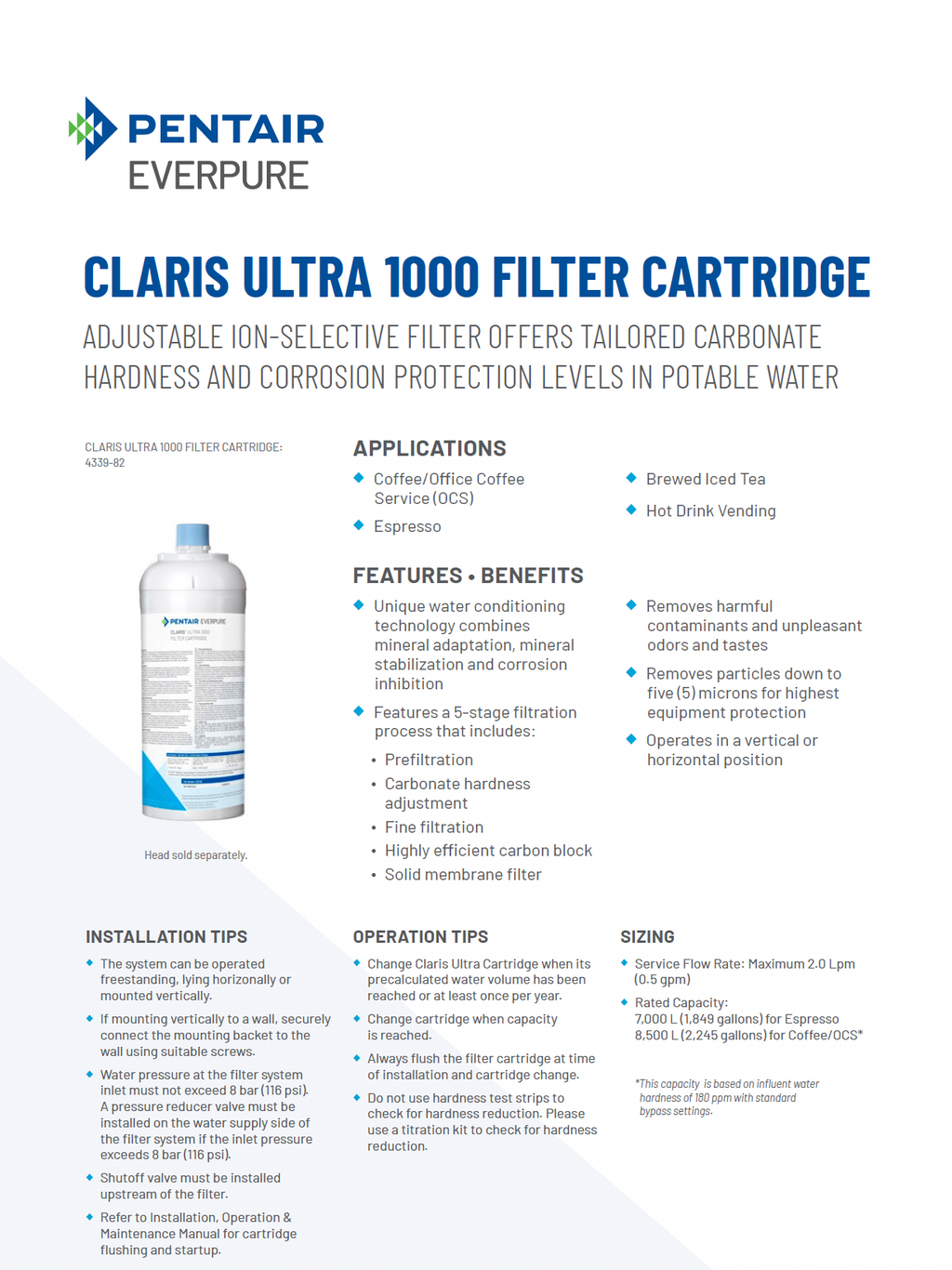 Claris Ultra 1000 Replacement Water Filter