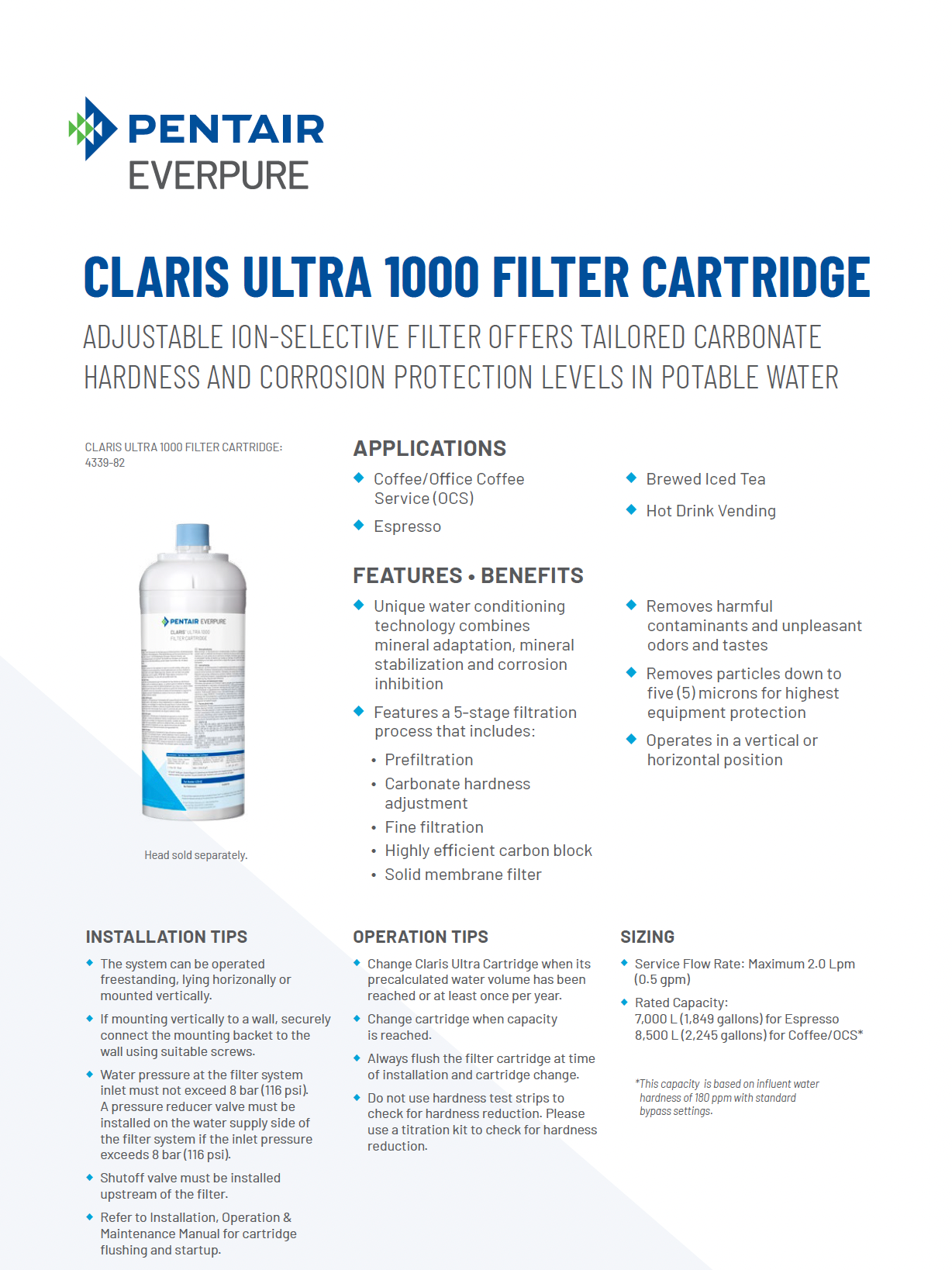 Claris Ultra 1000 Replacement Water Filter