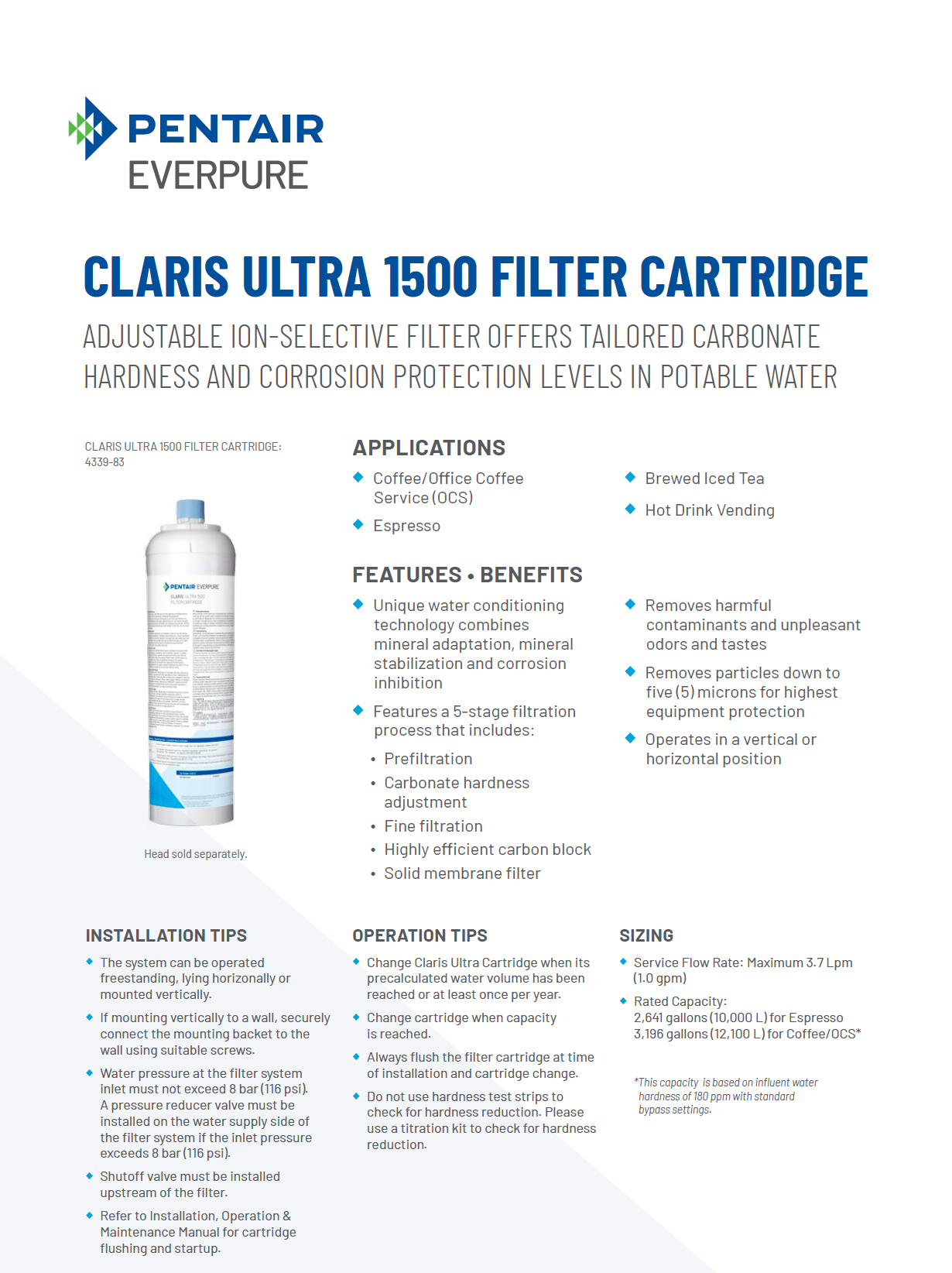 Claris Ultra 1500 Replacement Water Filter