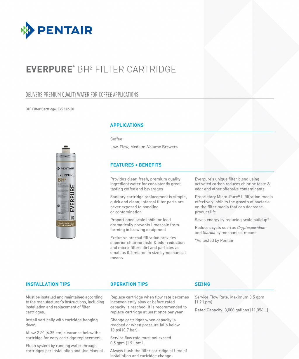 Everpure® BH² Replacement Water Filter