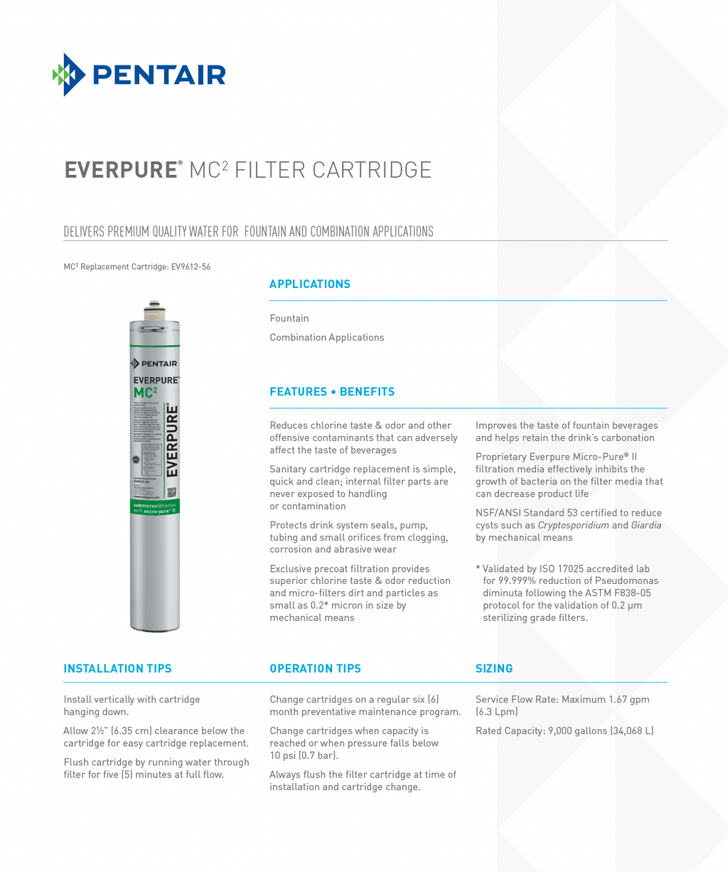 Everpure® MC²  Replacement Water Filter