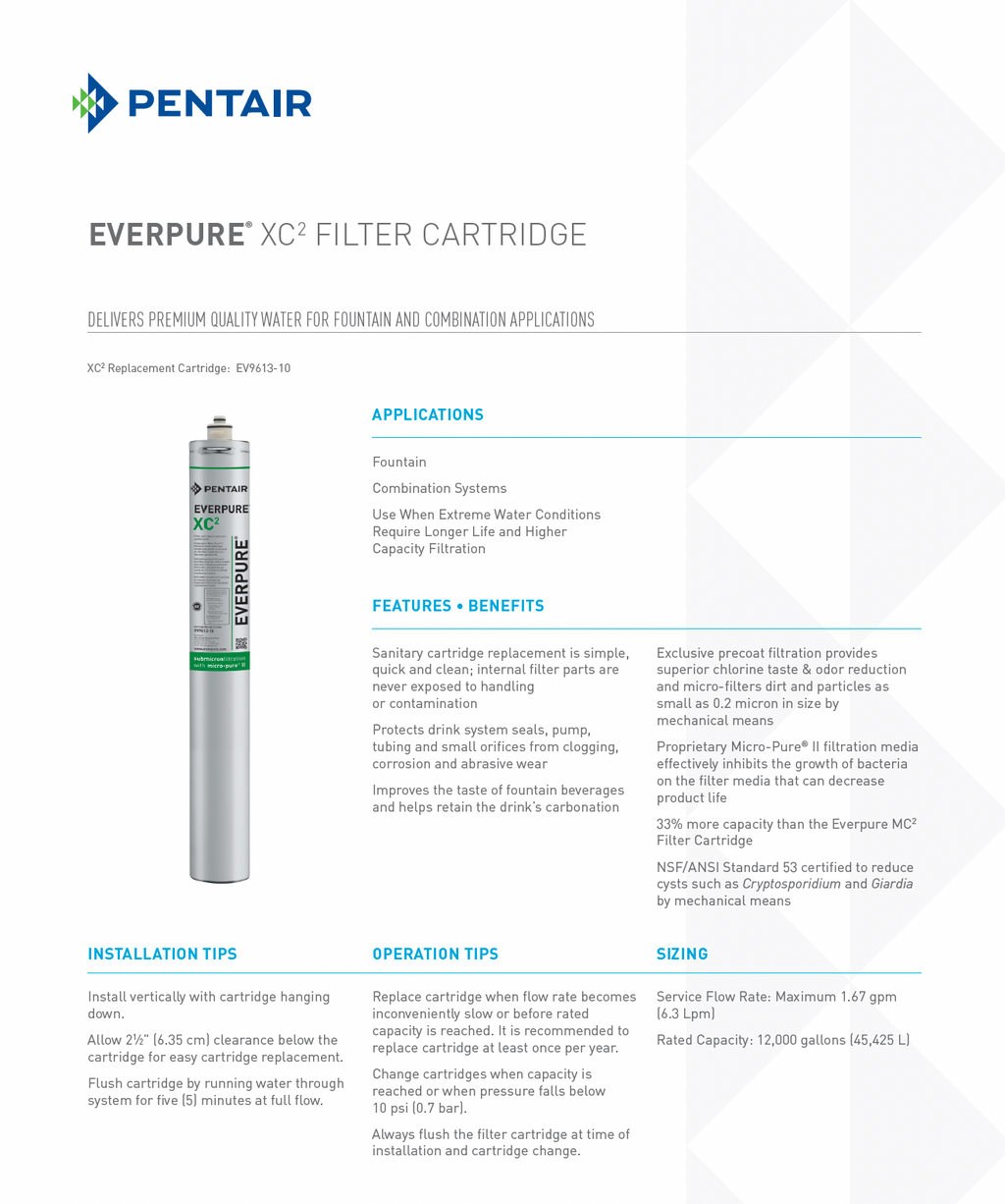 Everpure® XC² Replacement Water Filter