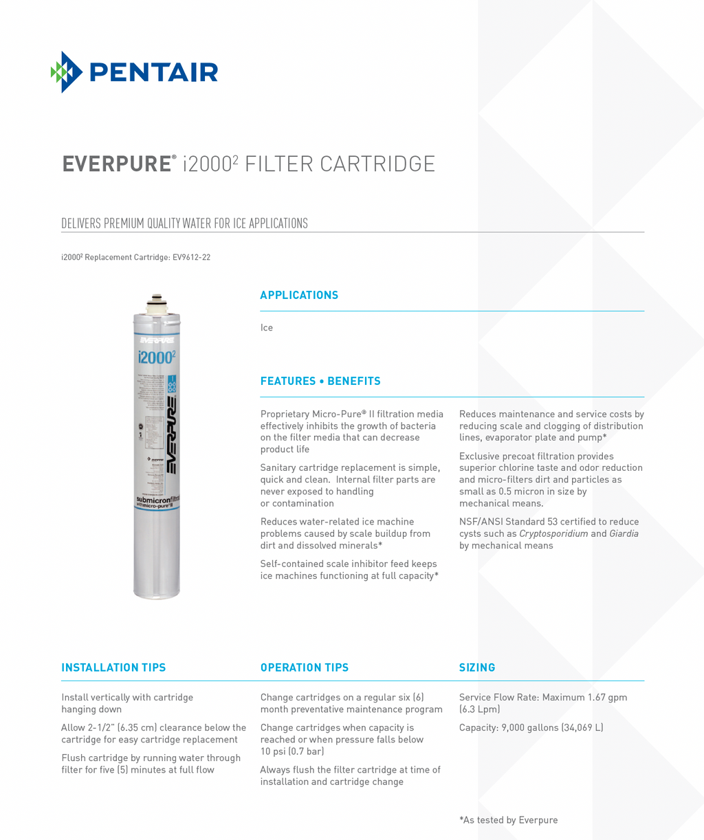 Everpure® i2000 Replacement Water Filter